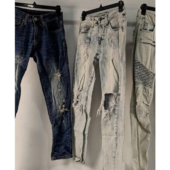 Rue 21 Jeans Mens 26/30 Distressed Stretch Denim Premium Skinny - Picture 3 of 8